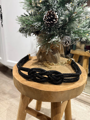 Ceinture strass noir