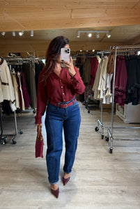 Chemise bordeaux LEILA (36 au 48)