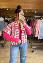 Charger l'image dans la galerie, Veste manches courtes rayée rose PAISLEY (34 au 38)