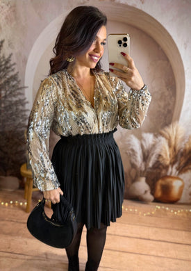 Body beige à sequin argenté LIVIA (36 au 42 ) ⭐️