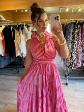 Charger l&#39;image dans la galerie, Robe rayé rose bijoux CALYPSO