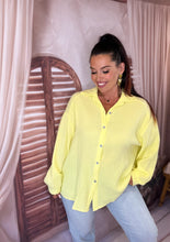 Charger l'image dans la galerie, Chemise gaz de coton iconic jaune OCÉANE (36 au 48) New