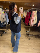 Charger l'image dans la galerie, Gilet tout doux sans manches bleu marine AMBRA (42 au 48)