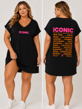 Charger l'image dans la galerie, Robe tee shirt iconic noir SABRINA (34 au 46)