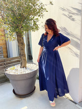 Charger l'image dans la galerie, Robe bleu marine AMOR ( 40 au 48 )