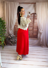 Charger l'image dans la galerie, Jupe avec ceinture rouge CLAUDIA (34 au 46)