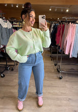 Charger l'image dans la galerie, Gilet vert avec coeur rose BIANCA (34 au 44)