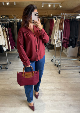 Chemise bordeaux LEILA (36 au 48)