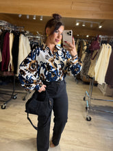 Charger l&#39;image dans la galerie, Chemise motif bleu ISA (34 au 40)