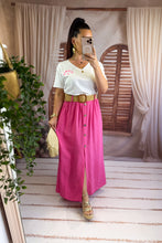 Charger l'image dans la galerie, Jupe avec ceinture rose CLAUDIA (34 au 46)