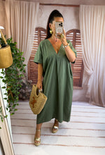 Charger l'image dans la galerie, Robe loose col v kaki ANÉ (36 au 46) New