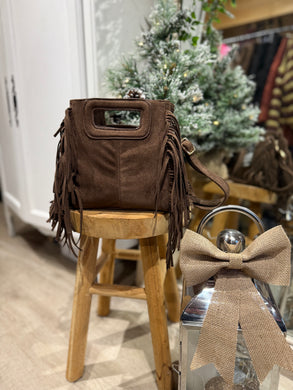 Sac chocolat a franges ALBA