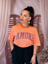 Charger l'image dans la galerie, TEE shirt amore rayé orange (36 au 42)