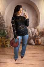 Charger l&#39;image dans la galerie, Top dentelle noir LUCAS (36 au 48)