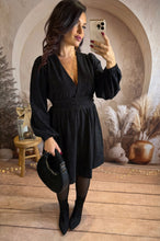 Charger l&#39;image dans la galerie, Robe scintillante noir VICTOIRE (36 au 48)⭐️