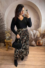 Charger l&#39;image dans la galerie, Jupe longue plissée léopard marron GABY (36 au petit 46) ⭐️