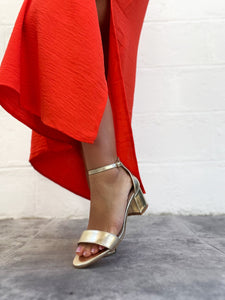 Escarpin gold petit talon
