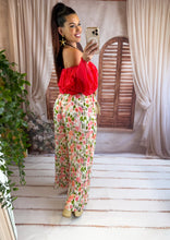 Charger l'image dans la galerie, Pantalon plissée fleuri corail CLEO (34 au 48)