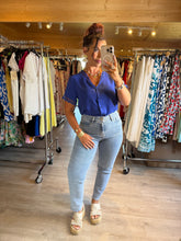 Charger l&#39;image dans la galerie, Chemisier Olivia bleu électrique ☀️( reste taille s/m et m/l )
