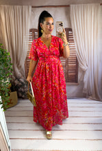 Charger l'image dans la galerie, Robe longue fleuri fuchsia /orange MIA (36 au 48) New
