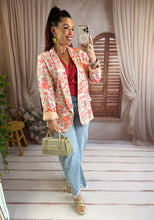 Charger l'image dans la galerie, Veste Blazer fleuri terracota TILIA (34 au 52)
