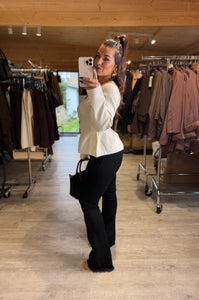 Gilet écru peplum MEGANE (34 au 40)