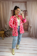 Charger l'image dans la galerie, Veste blazer fleuri fuchsia TILIA (42 au 52)