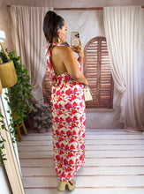 Charger l'image dans la galerie, Robe multi position dos nu fleuri rose et beige ASSIA (36 au 48)