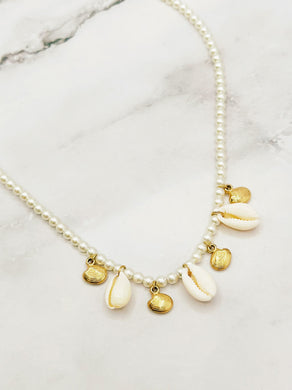 Collier coquillage blanc ☀️