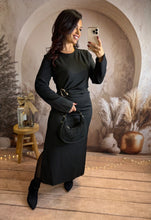 Charger l&#39;image dans la galerie, Longue robe noir fendu AMARA (34 au 48)⭐️