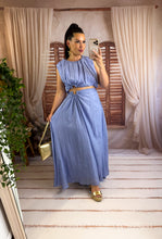 Charger l'image dans la galerie, Ensemble top + jupe bleu MANON (36 au 42)