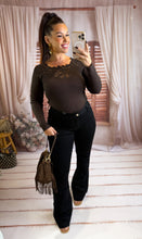 Charger l'image dans la galerie, Jeans flare  noir FLEUR (38 au 48)