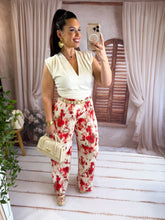 Charger l'image dans la galerie, Pantalon écru éclat rouge CLEO( 34 au 48 )