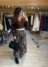 Charger l&#39;image dans la galerie, Jupe plissée choco Karina ( 34 au 46 )