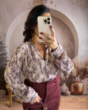 Charger l&#39;image dans la galerie, Chemisier lila liseré doré YSIA (36 au 48)⭐️