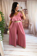 Charger l'image dans la galerie, Combinaison coupe large vieux rose RACHEL (46 au 54)