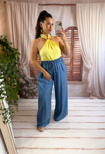 Charger l'image dans la galerie, Pantalon en lyocell bleu ELORA (38 au 46)