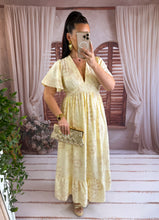 Charger l'image dans la galerie, Robe longue jaune MONA ( 36 au 48 )