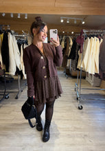 Charger l&#39;image dans la galerie, Gilet boutons or choco GINI ( 34 au 50