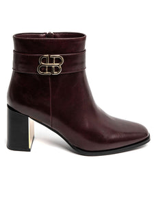 Bottine bordeaux LILI