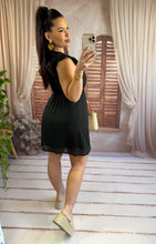 Charger l'image dans la galerie, Robe noir en coton fluide DELPHINE (34 au 48)