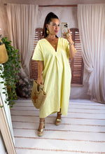 Charger l'image dans la galerie, Robe loose col v jaune ANÉ (36 au 46) New