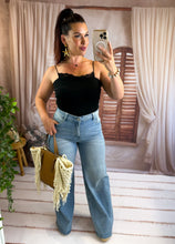Charger l'image dans la galerie, Jean Wide leg bleu MAELLE (40 au 48)