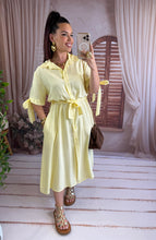 Charger l'image dans la galerie, Robe chemise mi longue jaune LEANNE (36 au 42)