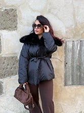 Charger l&#39;image dans la galerie, Doudoune col fourrure synthétique THÉA (34 au 42)