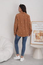 Charger l&#39;image dans la galerie, Chemise effet velours coeur camel CENDY (36 au 42)