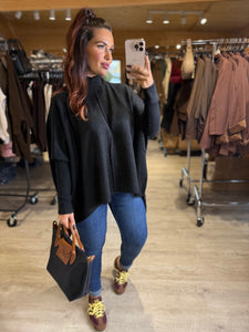 Pull large noir MORGANE (36 au 50)