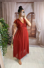 Charger l'image dans la galerie, Robe terracota LISANDRA (34 au 48 )