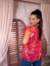 Charger l'image dans la galerie, Blouse fleuri fuchsia DONNA (40 au 48)