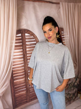 Charger l'image dans la galerie, Tee Shirt coeur dentelle gris MERCREDI (36 au 44)